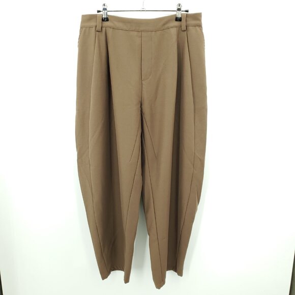 Halara Flex™ Mid Rise Pocket Barrel Leg Work Pants L Partridge Brown - Picture 3 of 16